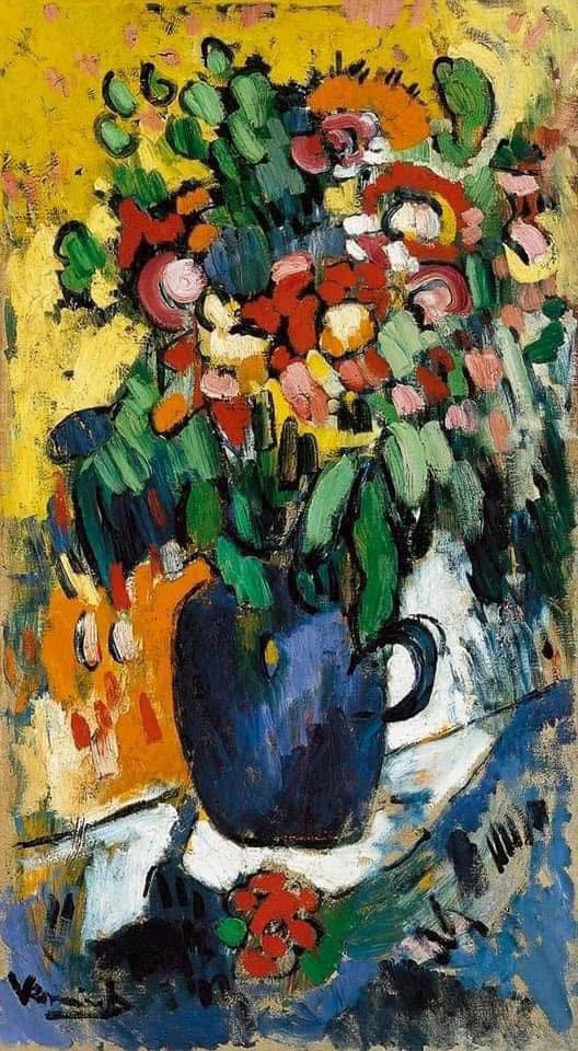 Maurice de Vlaminck Blue Vase with Flowers, 1906