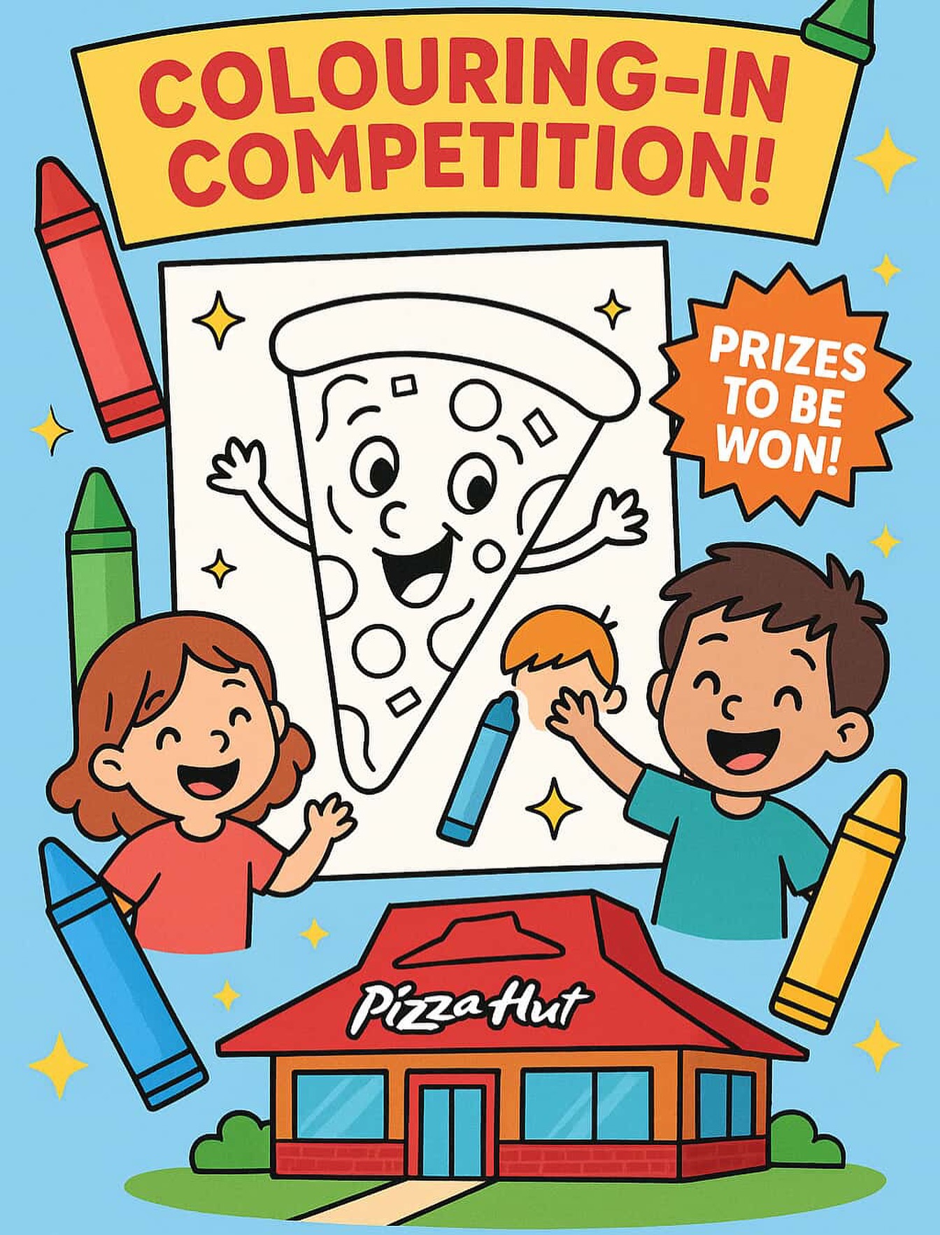 Pizza - Kids, grab your crayons! 🎨 Enter our colouring comp at Pizza ...