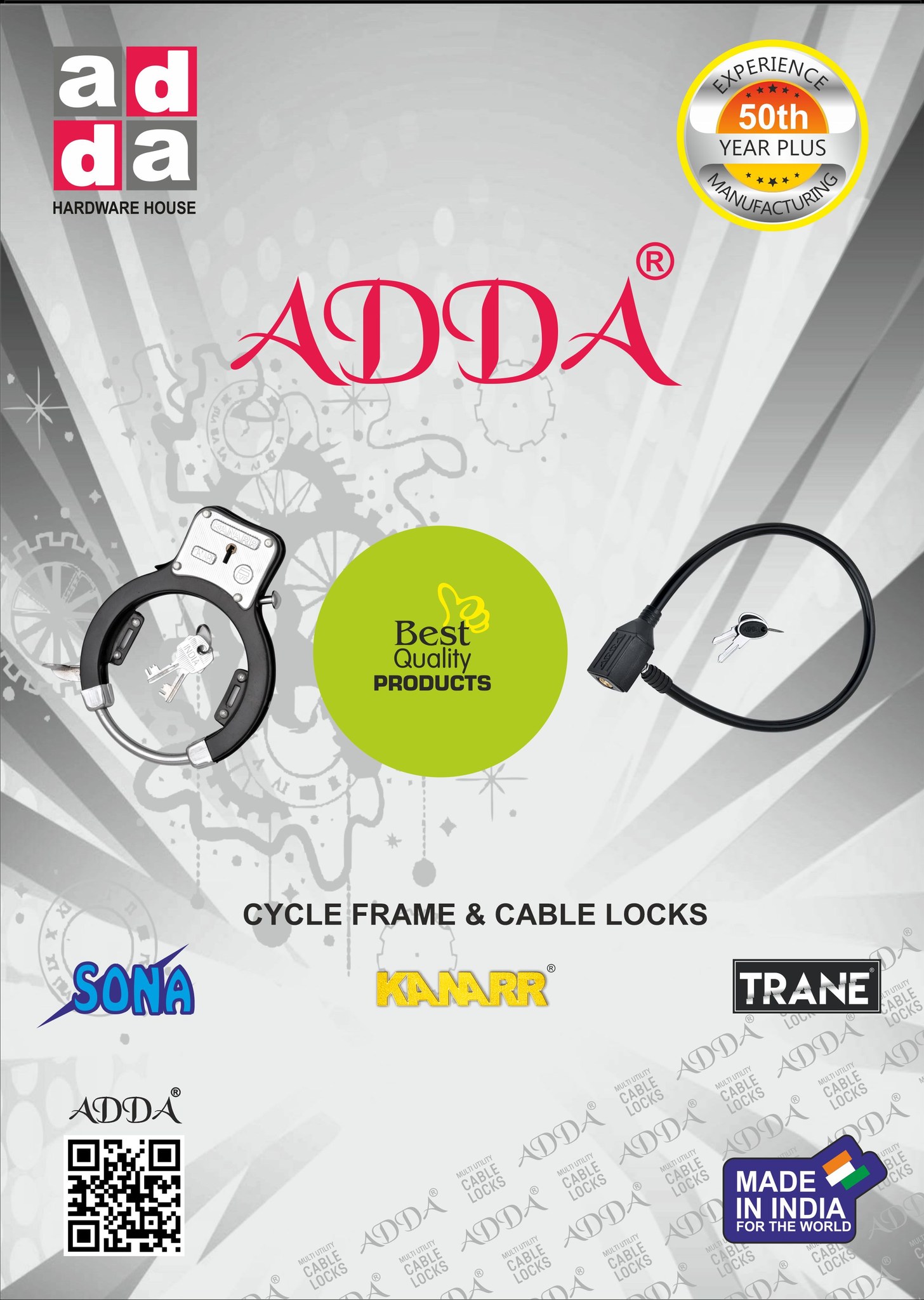 Adda - KANARR Multipurpose Cable Lock #cablelock #wirelock #helmetlock ...
