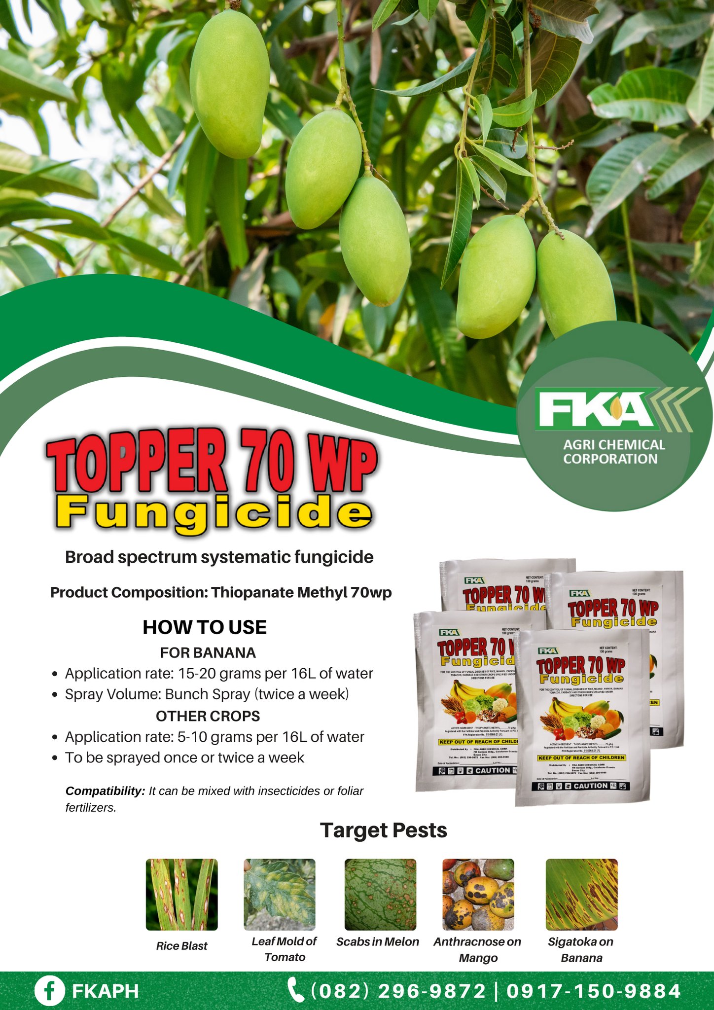 Ang TOPPER 70WP Fungicide ay... - FKA Agri Chemical Corp. | Facebook