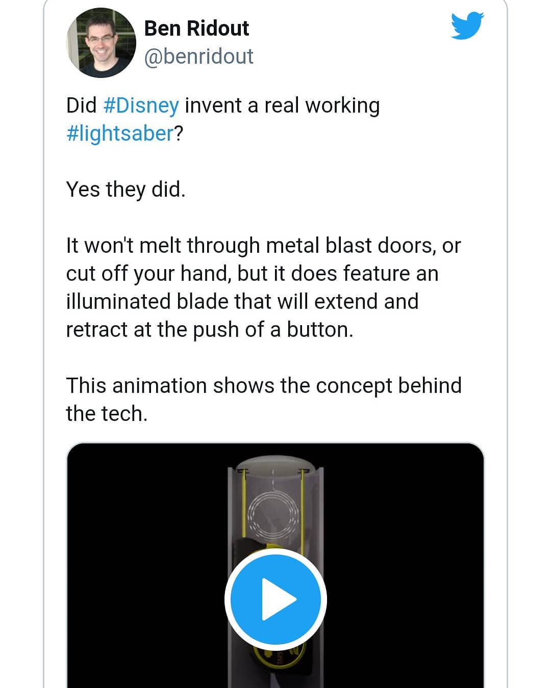 Daft Media - ¿Un sable de luz real? Se sabe que Disney...