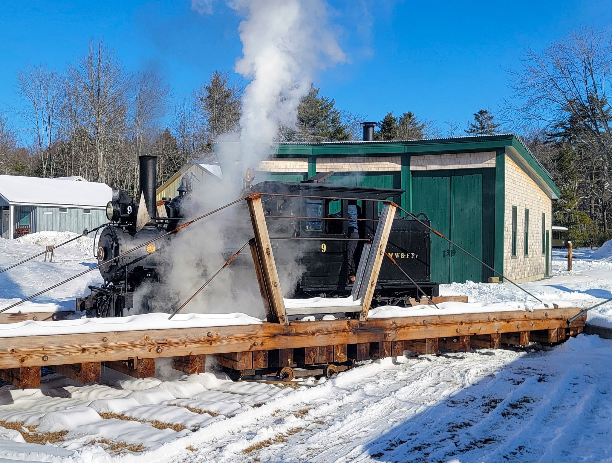 Wiscasset, - The engine house last Saturday as engine 9 rode the ...
