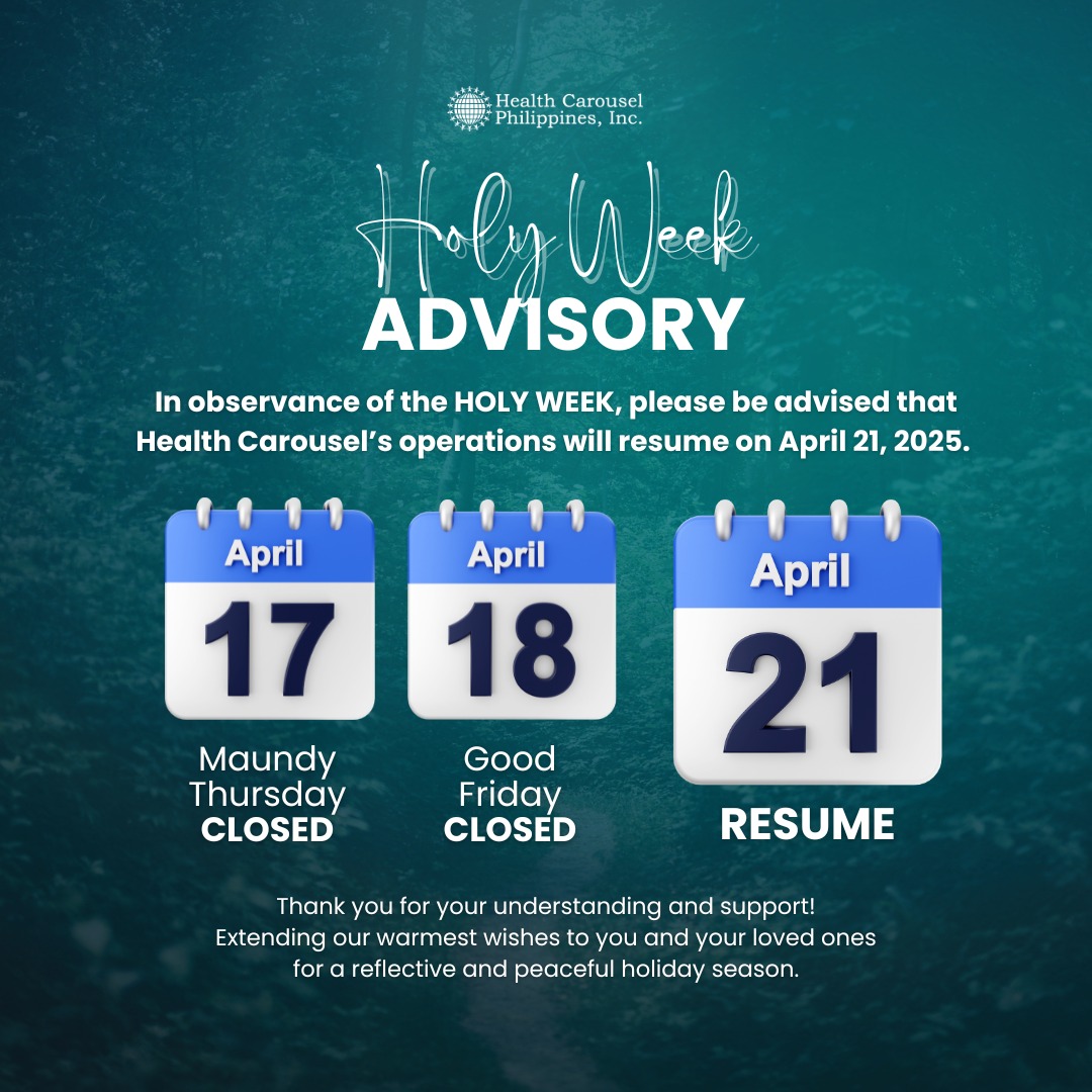 In observance of Holy... - Health Carousel Philippines, Inc. | Facebook