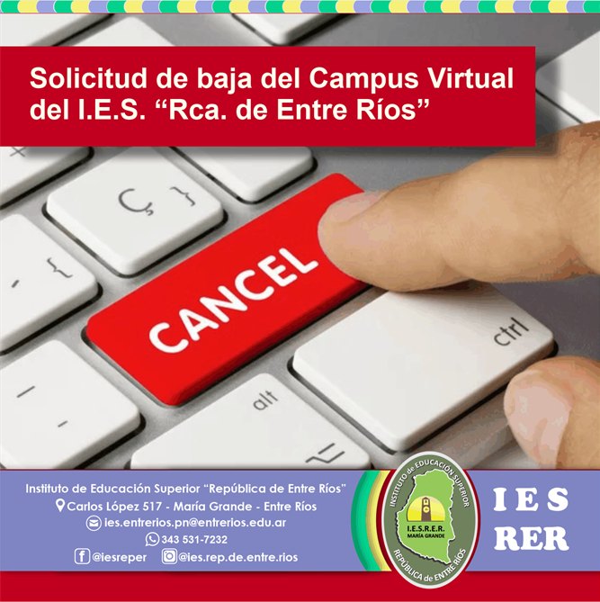 Instituto - 🧐 Solicitud de Baja del Campus Virtual del I.E.S ...