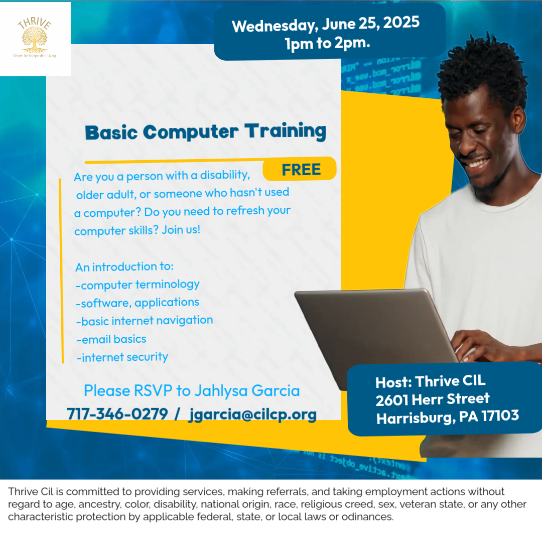 Thrive - 📣 Free Computer Skills Training! 💻 Are you a person with a ...