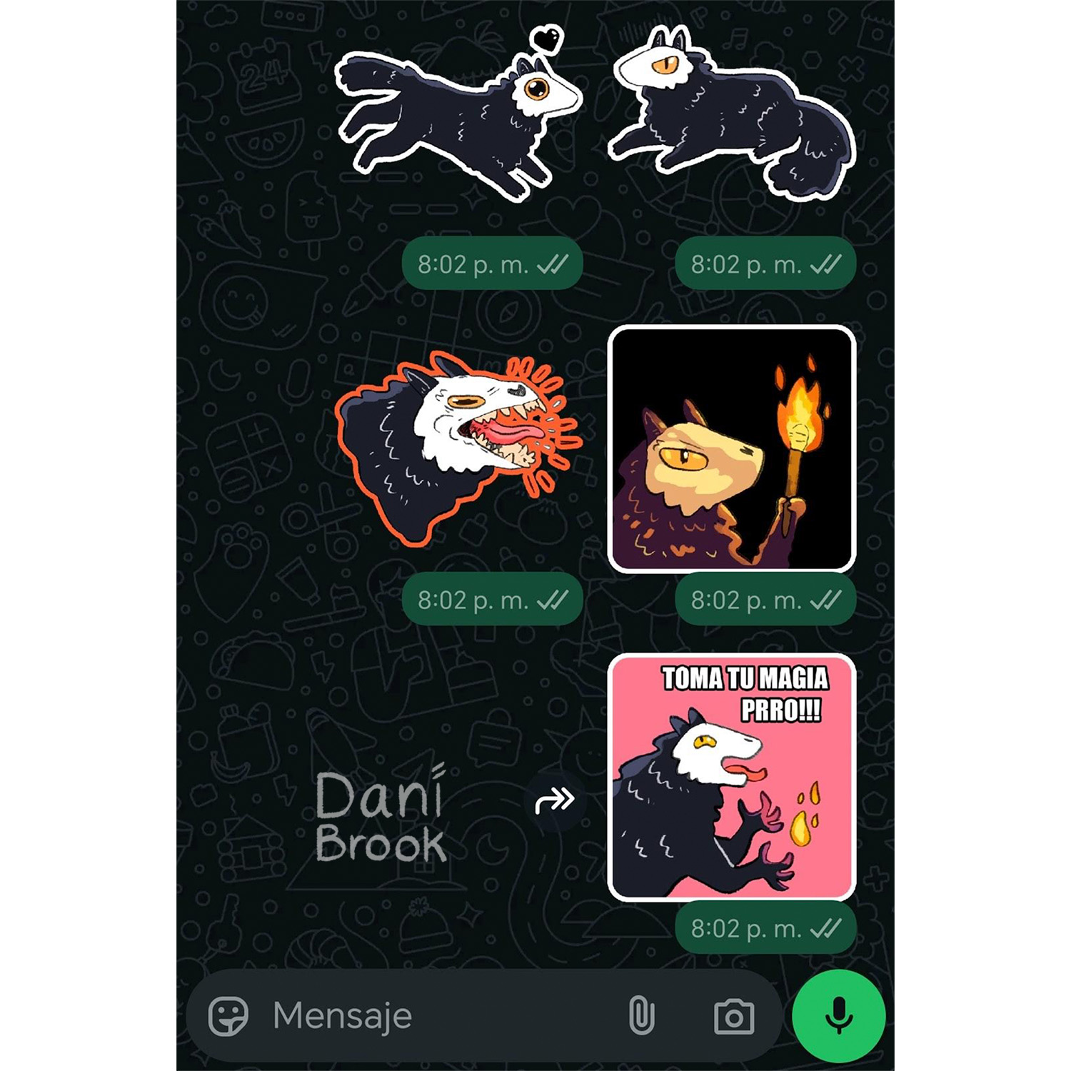 Dani Brook - Gente, si quieren stickers del Nahual para sus chats de ...