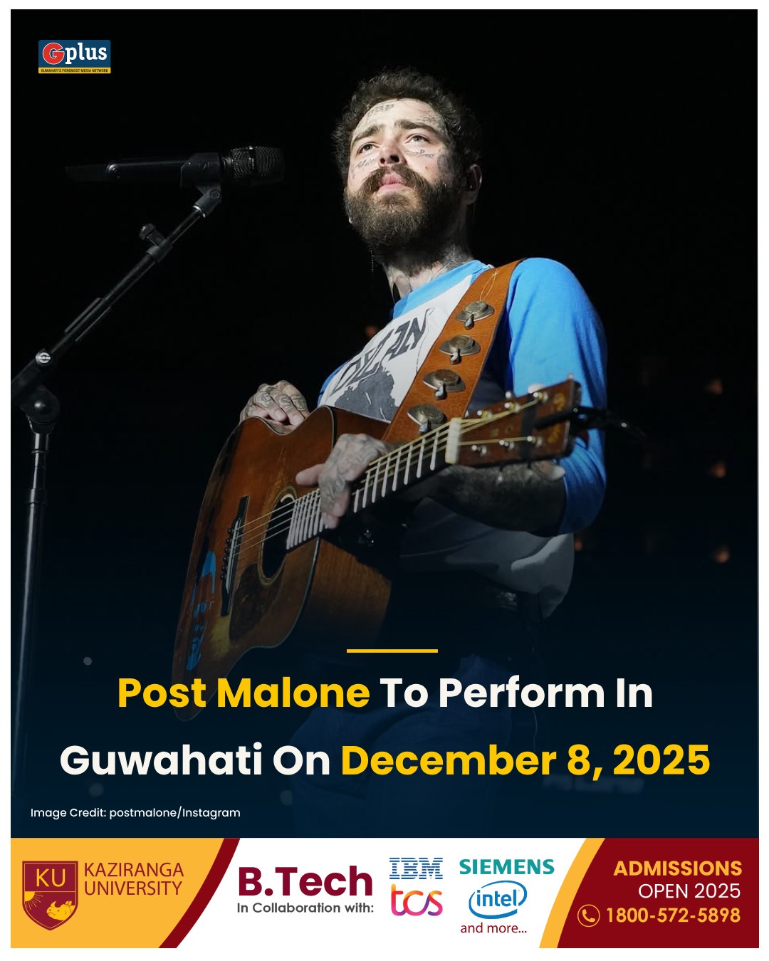 GPlus - NEWS | Global music icon and American rapper Post Malone is set ...
