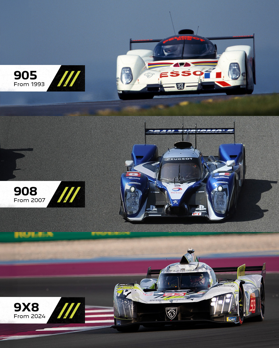 Peugeot - Three designs, one ambition. In 1993, the 905 reigned with a ...