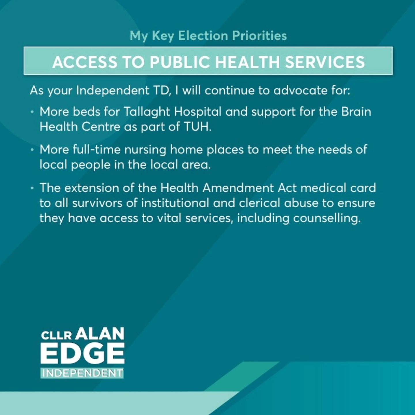 Cllr. Alan Edge, Independent