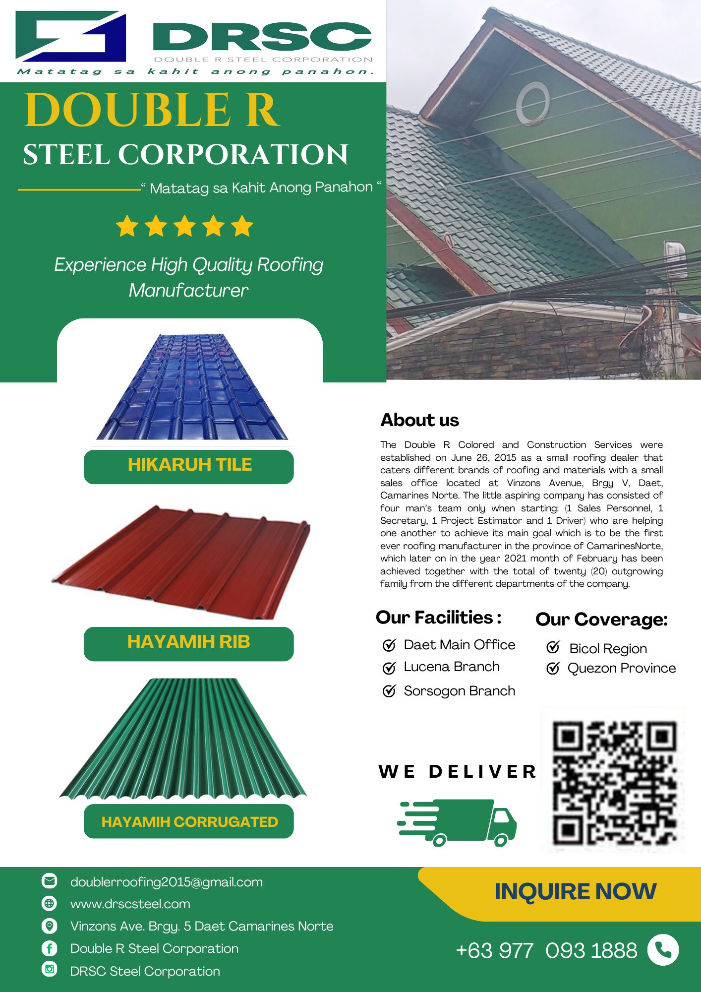Double R Steel Corporation | Daet