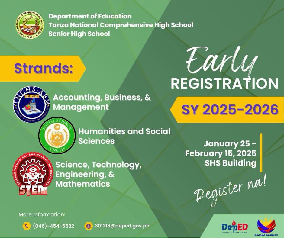 ANNOUNCEMENT! 📣📣📣 Ang Early Registration para sa SY 2025-2026 ay ...