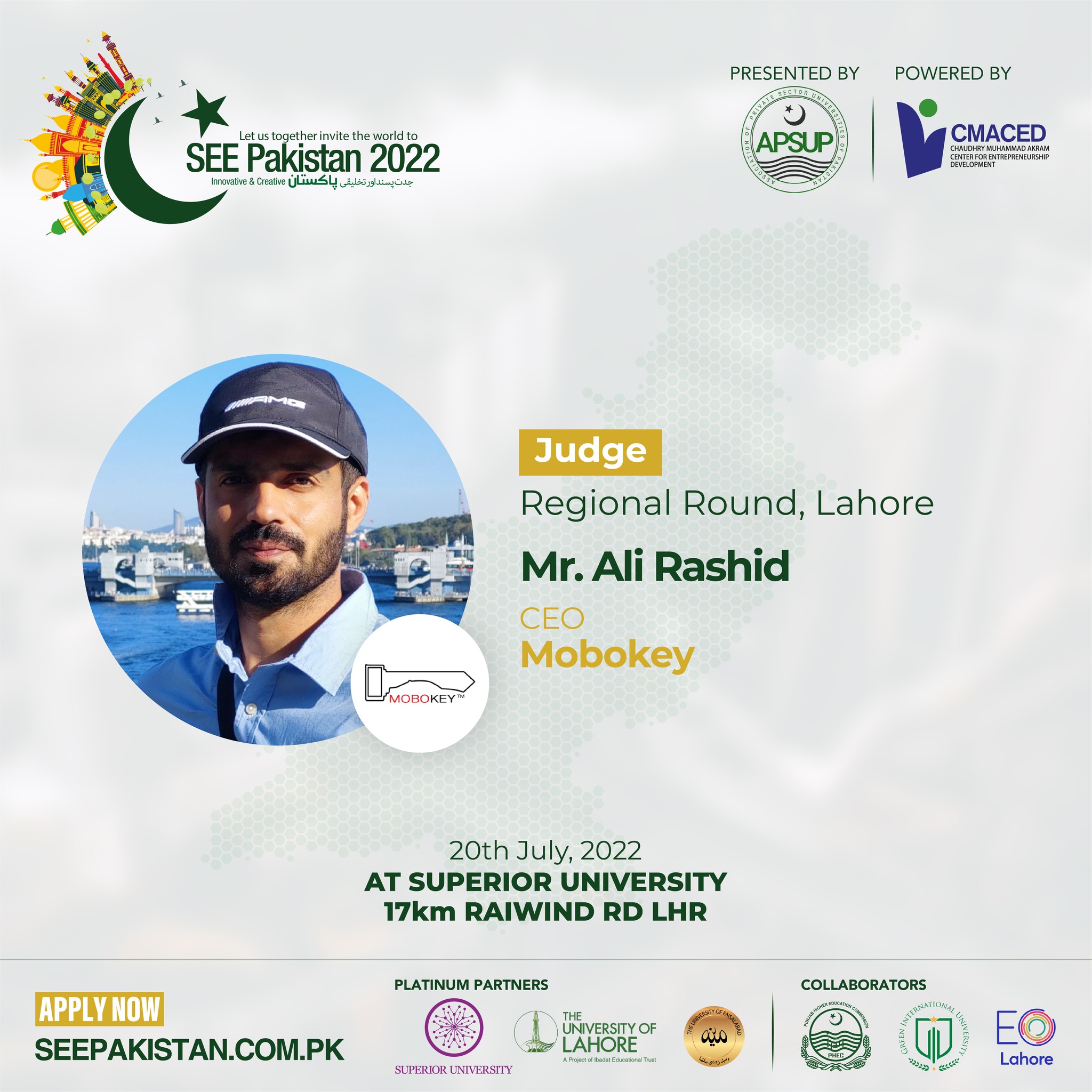 SEE Pakistan - We are pleased to announce Mr. Ali Rashid, CEO Mobokey ...