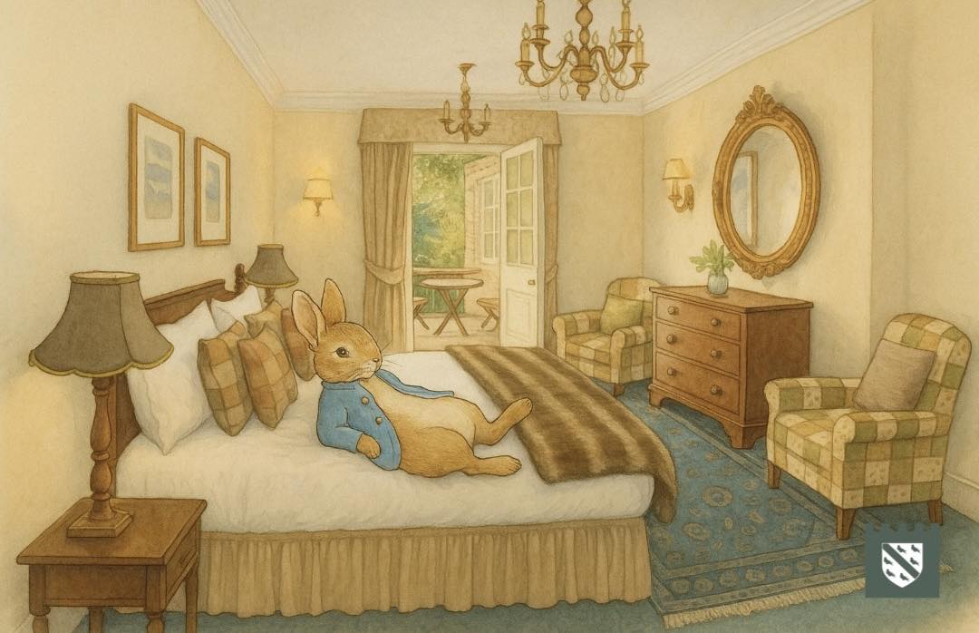 The Luttrell - SPOTTED: Peter Rabbit in Room 10! Looks like someone’s ...