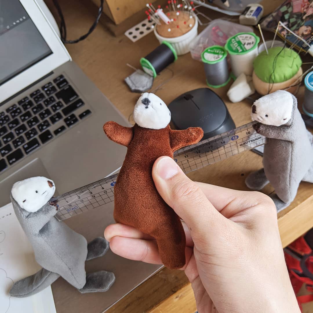 ラッコ ぬいぐるみ ハンドメイド あみぐるみ ラッコちゃんの