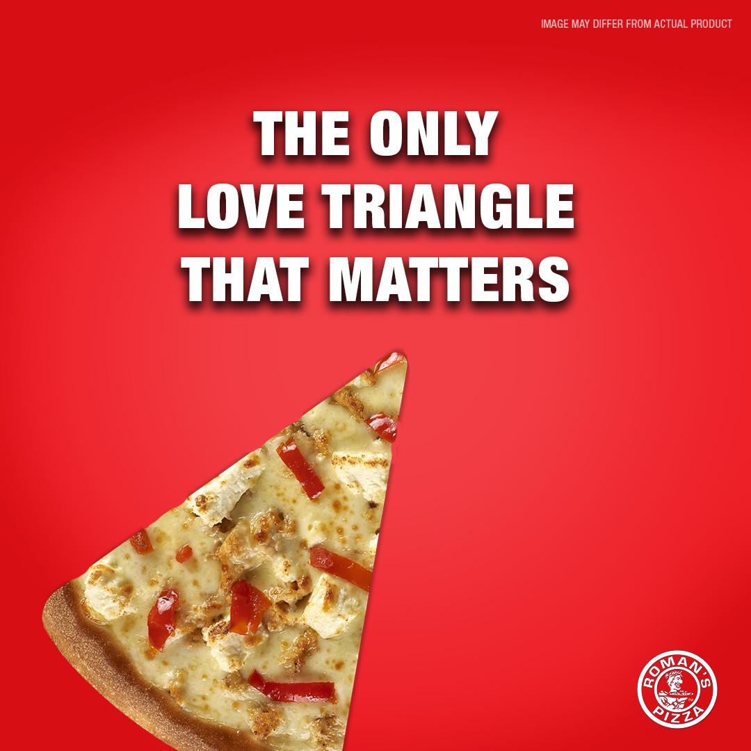 Roman's - The only love triangle that matters… 🍕 ️ Who’s ready for a ...