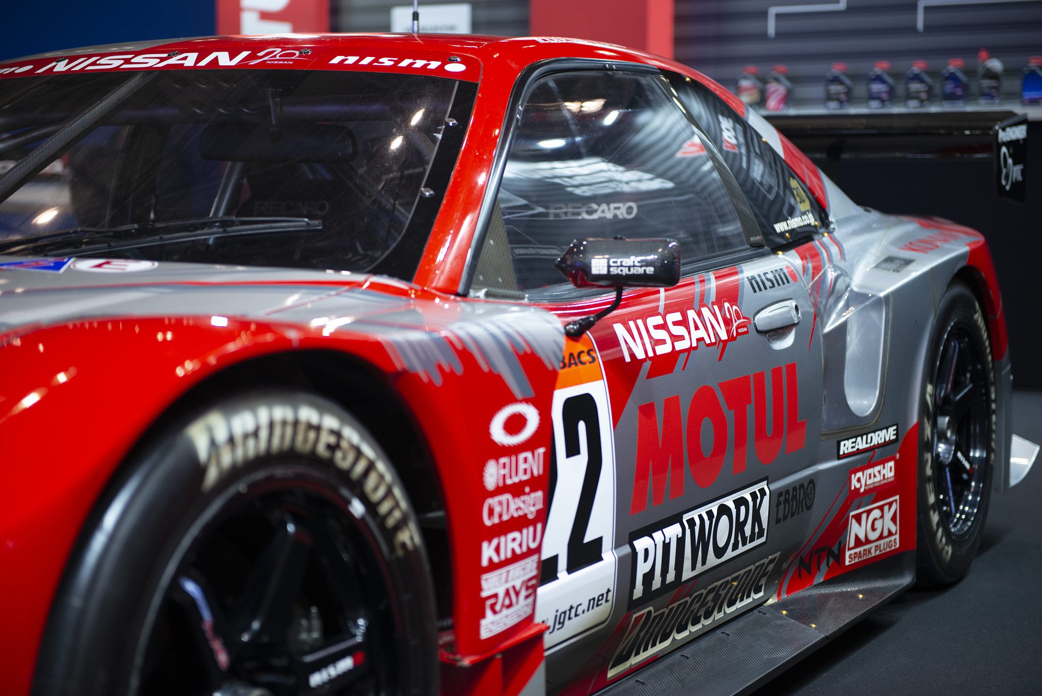 The unique #1 REITO MOLA GT-R that competed in the 2013 Super GT