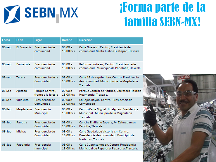 SEBN MX - SEBN-MX: Estamos buscando personal operativo!!... | Facebook