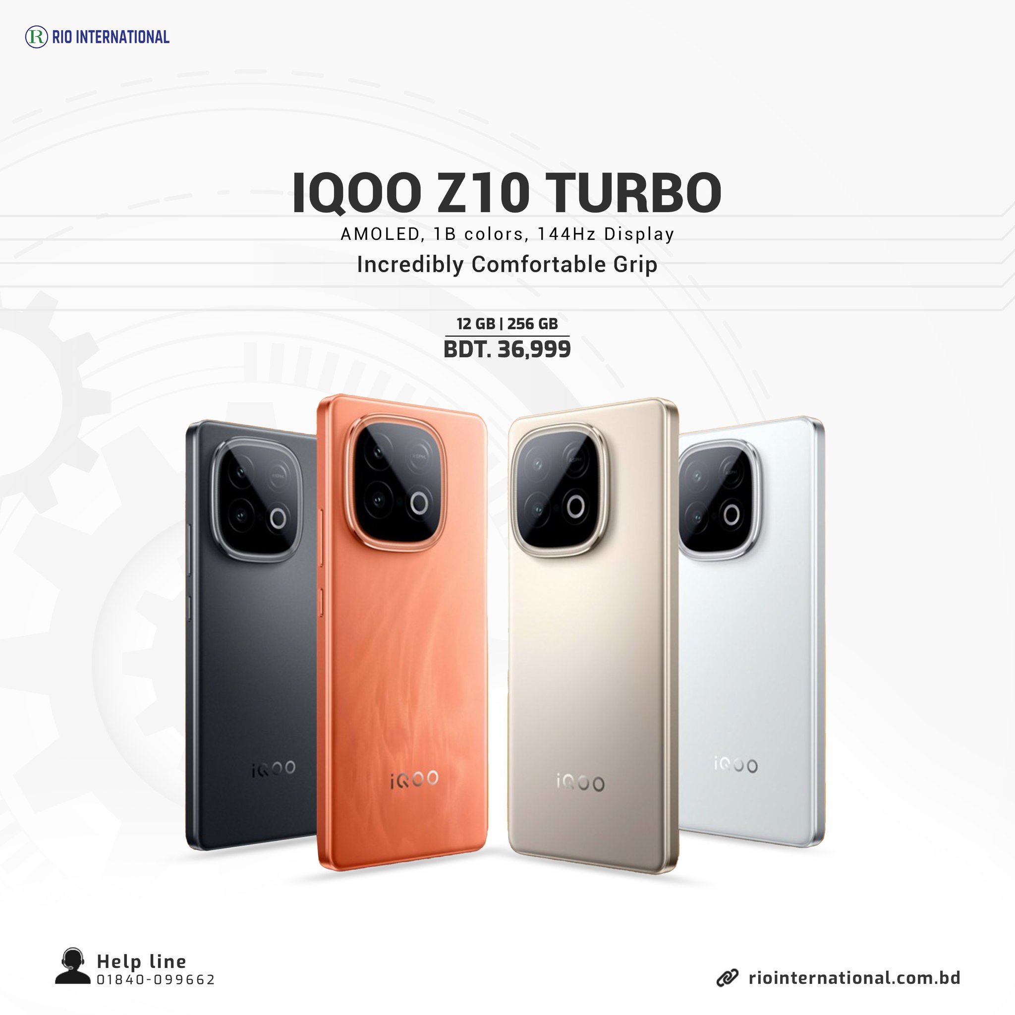 iQOO Z10 TURBO PRO 12/256 GB BDT. 33,990/- Available Stock!