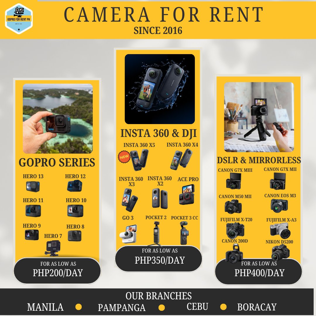 GoPro - Need a GoPro for your next trip? Insta 360 and DJI for those ...