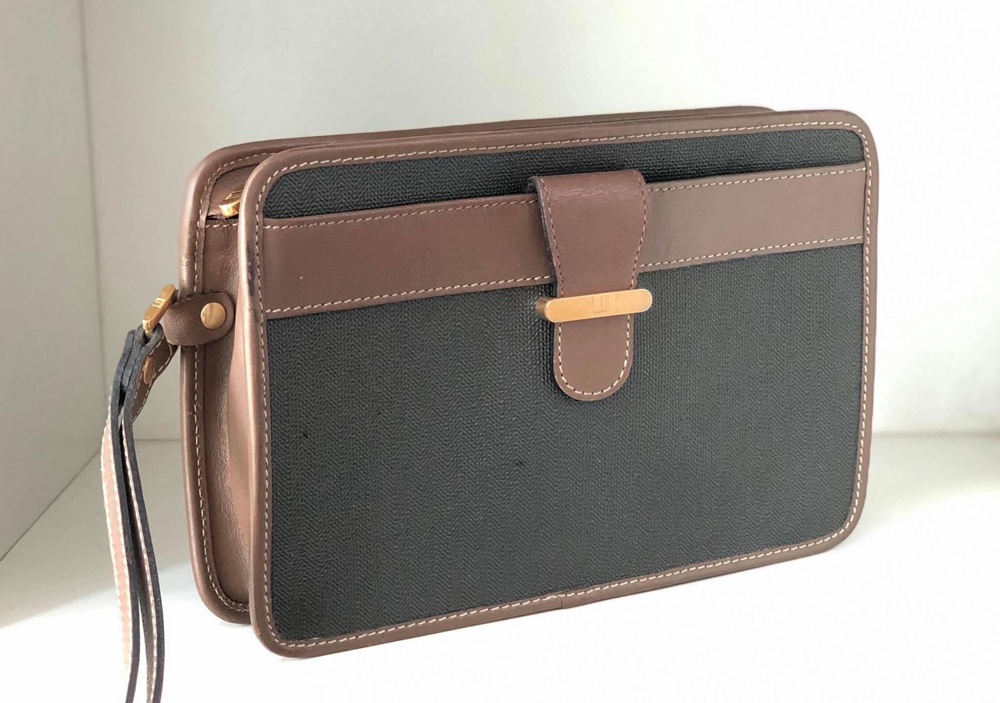 DUNHILL Clutch Bag ( Authenticity ) ( Made in Italy ) Pre-Loved 