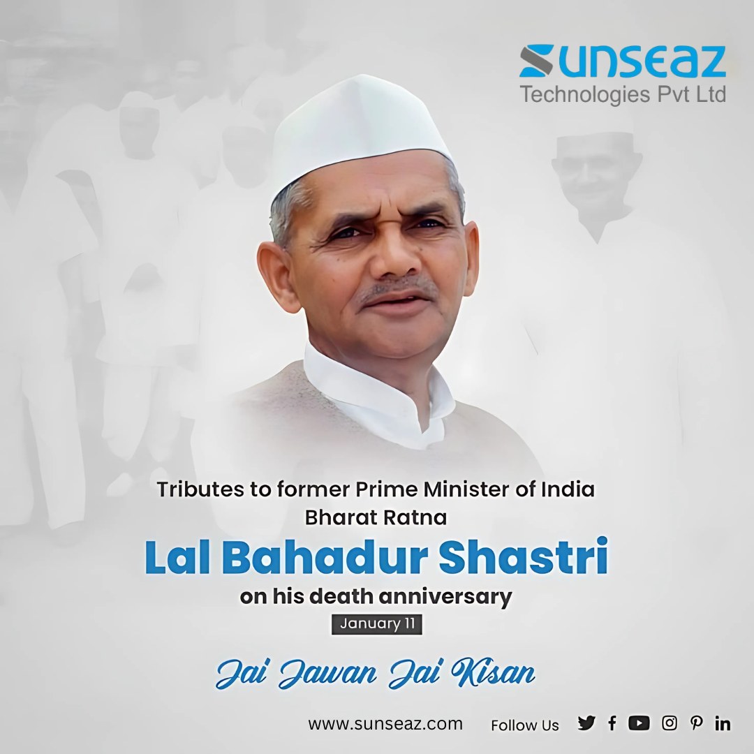 Sunseaz - On the death anniversary of Lal Bahadur Shastri, we honor his ...
