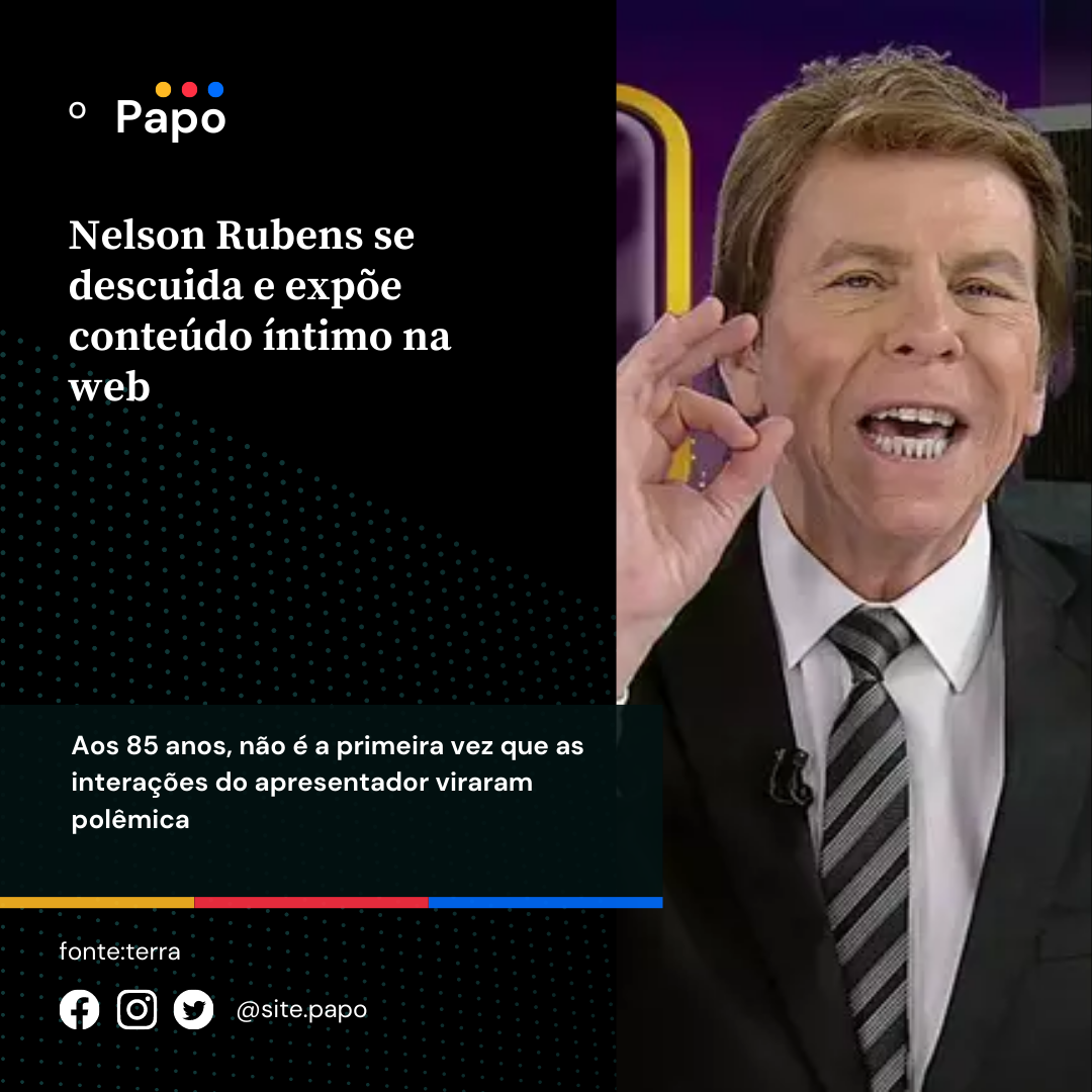 Papo - Nelson Rubens, de 85 anos, se descuidou e acabou...
