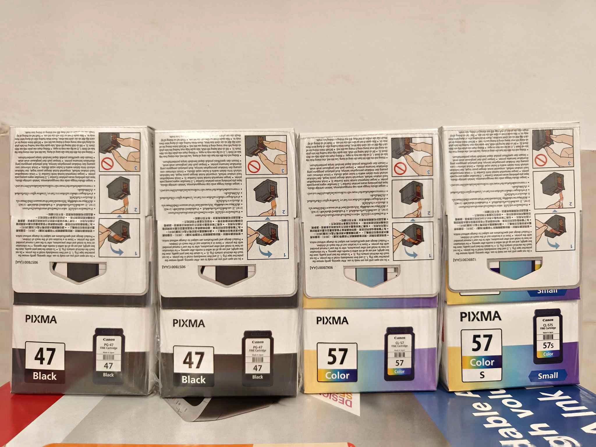 CANON PG-47 Black + CL-57 Color Ink Cartridge (Promo Bundle) (PG47 ...