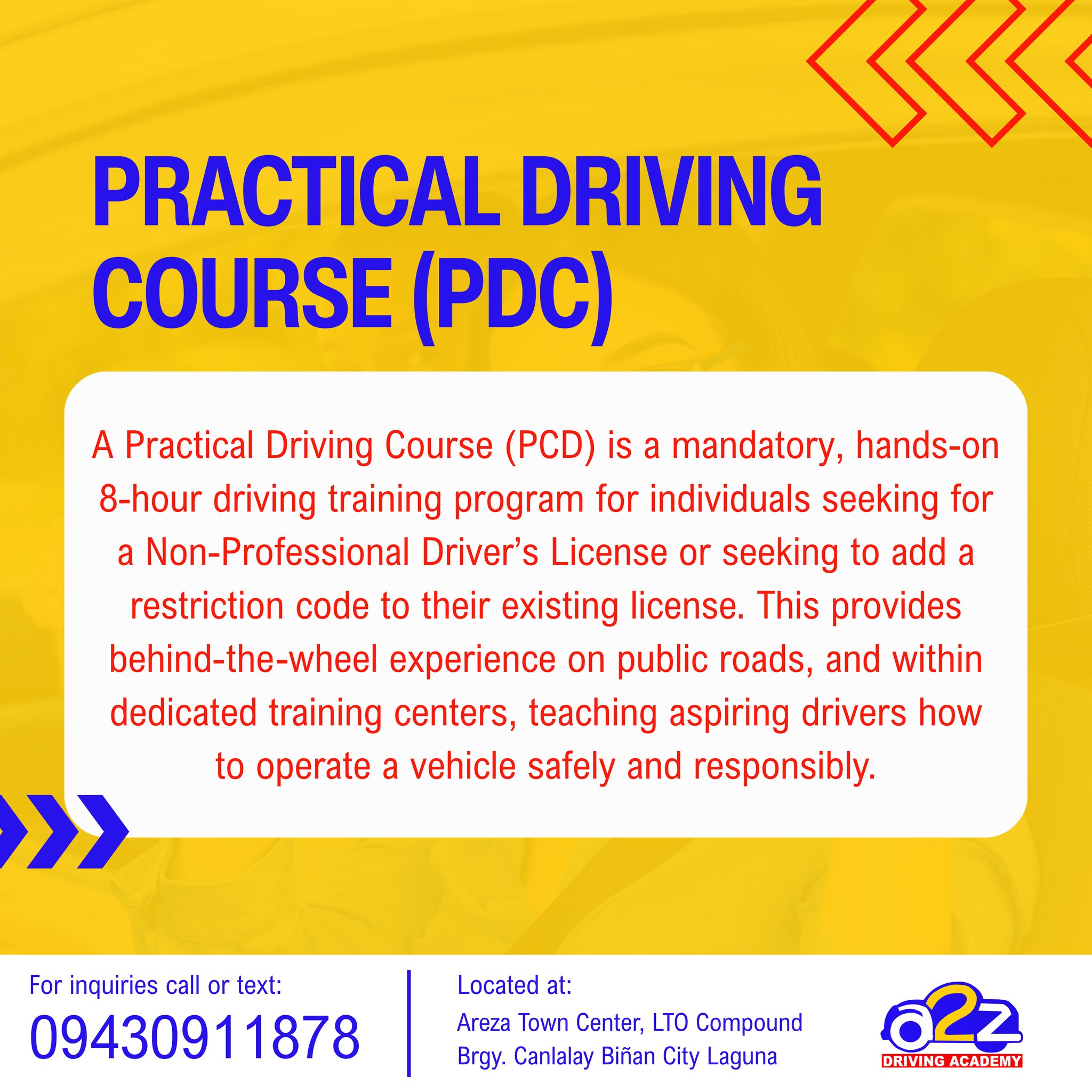 Don't know which course... - A2Z Driving Academy Inc - Biñan. | Facebook