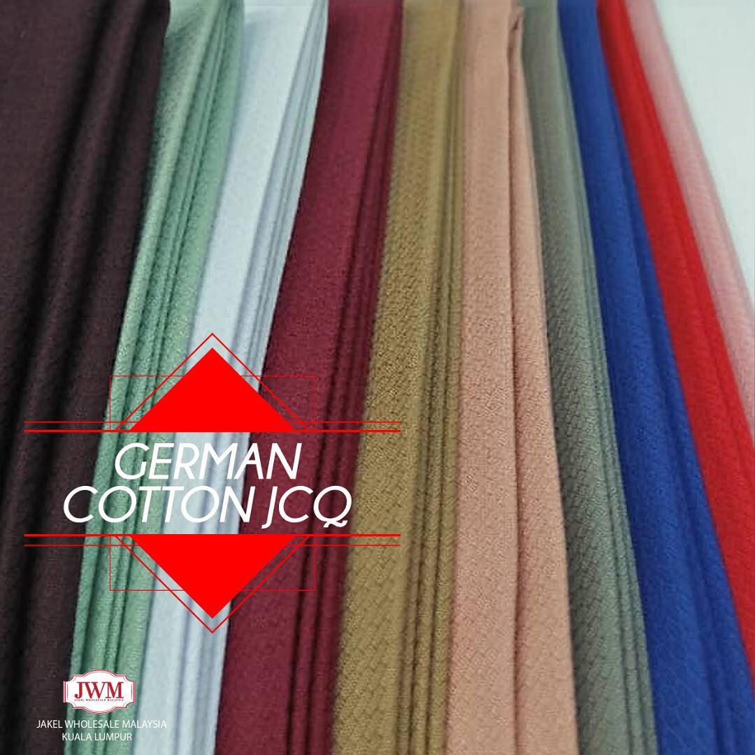 Jakel - Material German Cotton mempunyai pelbagai jenis warna yang ...