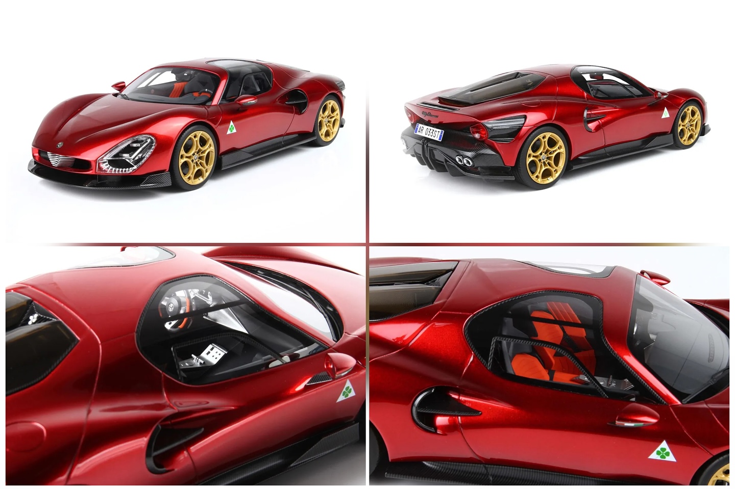 Pre-Order BBR 1/18 Alfa Romeo 33 Stradale - Red Villa D'Este