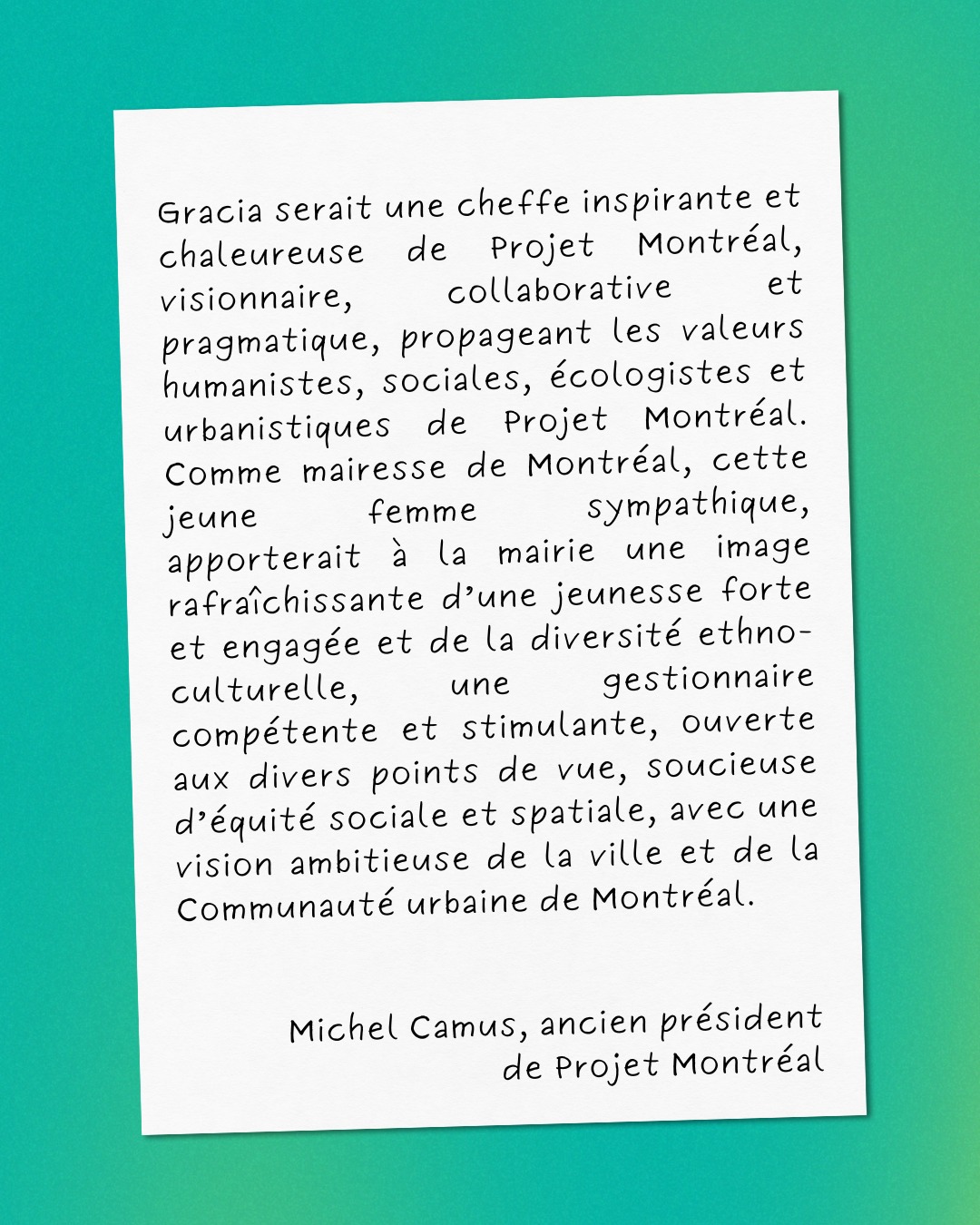 Gracia Kasoki Katahwa - Mairesse de CDN NDG