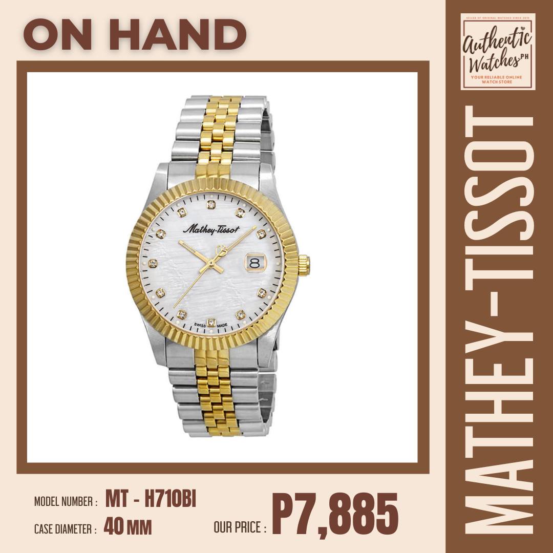 Authentic - Mathey-Tissot H710BI Mathey II Quartz Crystal Mother of ...