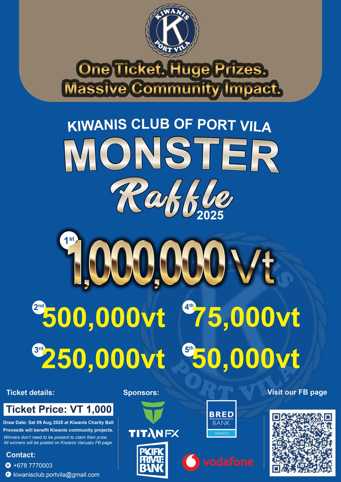 Kiwanis - 📣 KIWANIS MONSTER RAFFLE TICKET SALES START TOMORROW! 🎟️ The ...