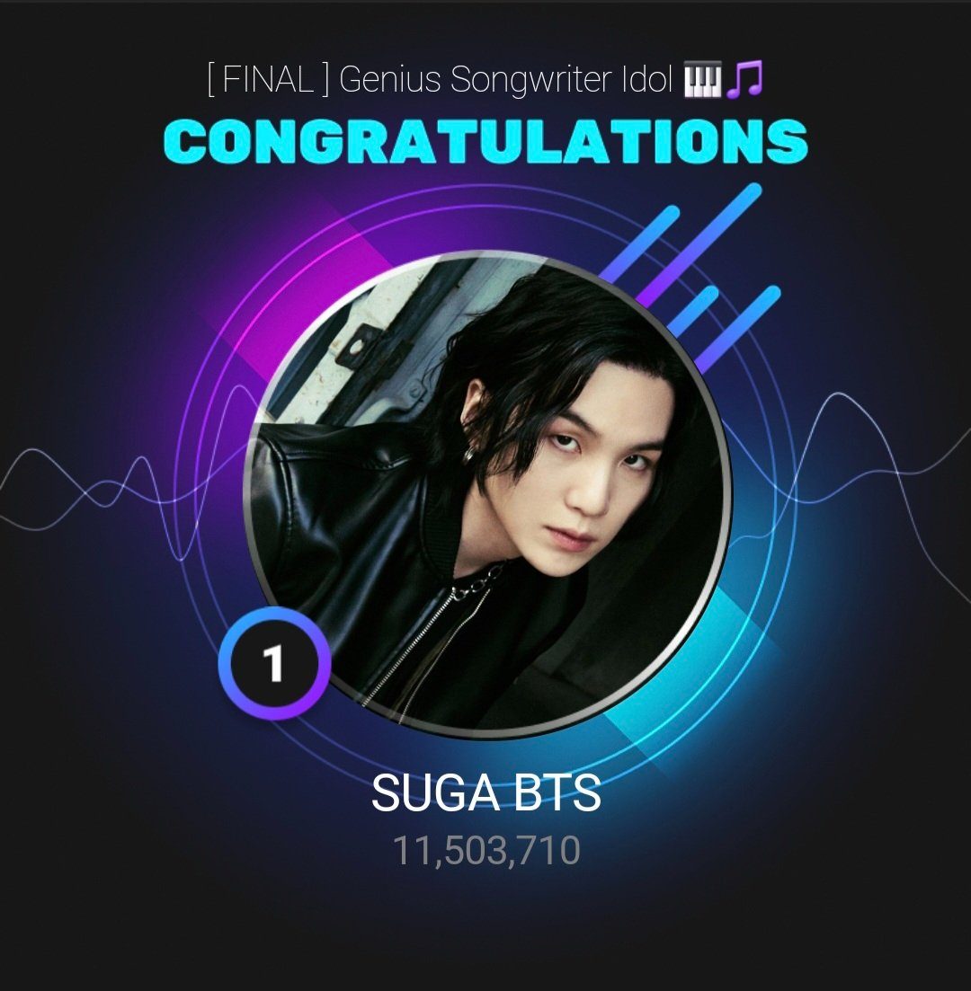 Vote for Suga now. The next vote for UPICK is until October 29