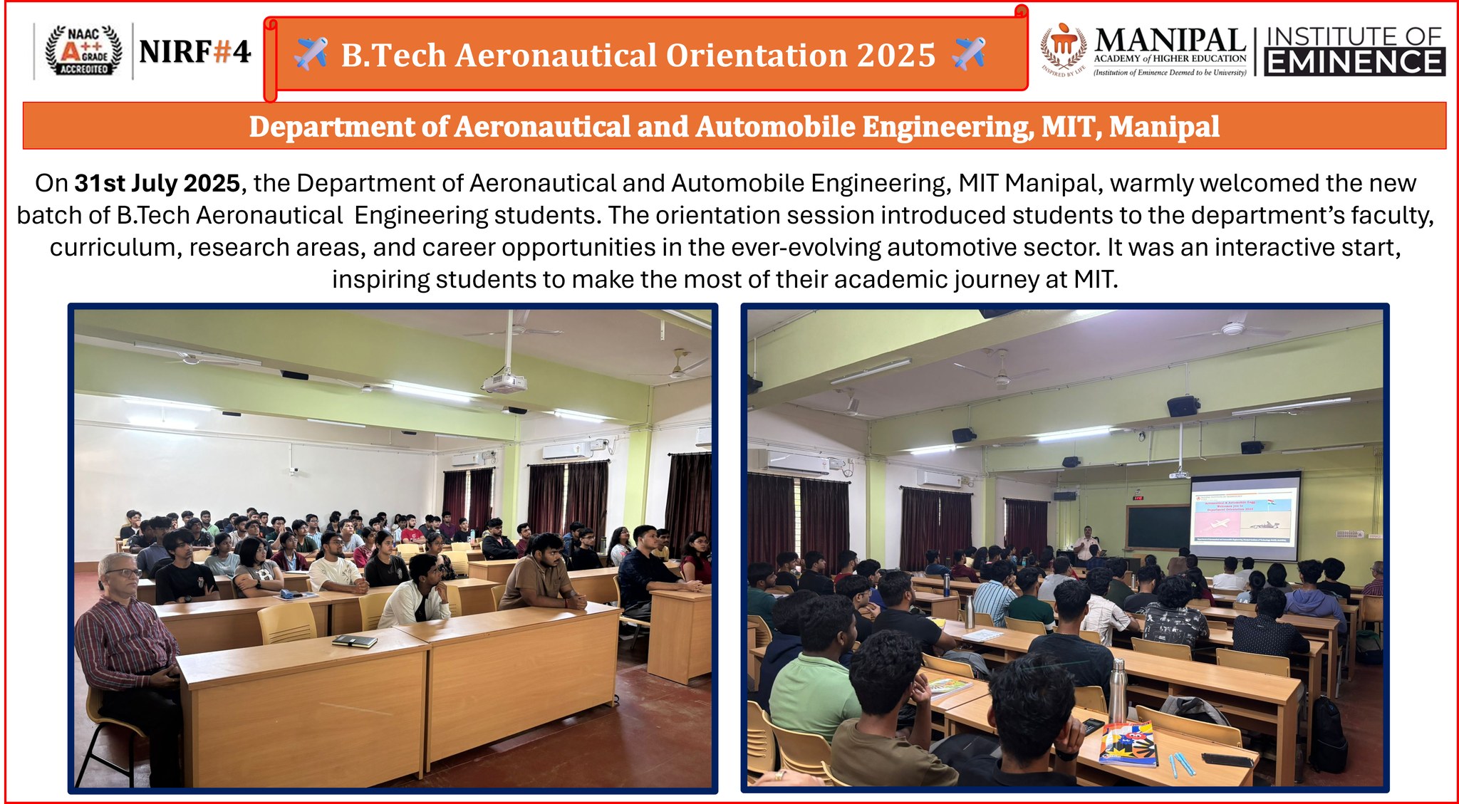 Department of Aeronautical and Automobile Engineering, MIT Manipal
