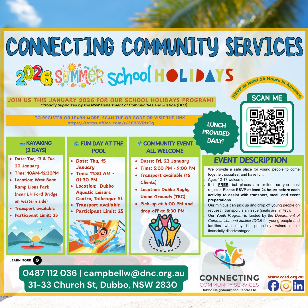 Connecting - 🌞 Summer 2026 School Holiday Program – Register Now! 🌞 ...
