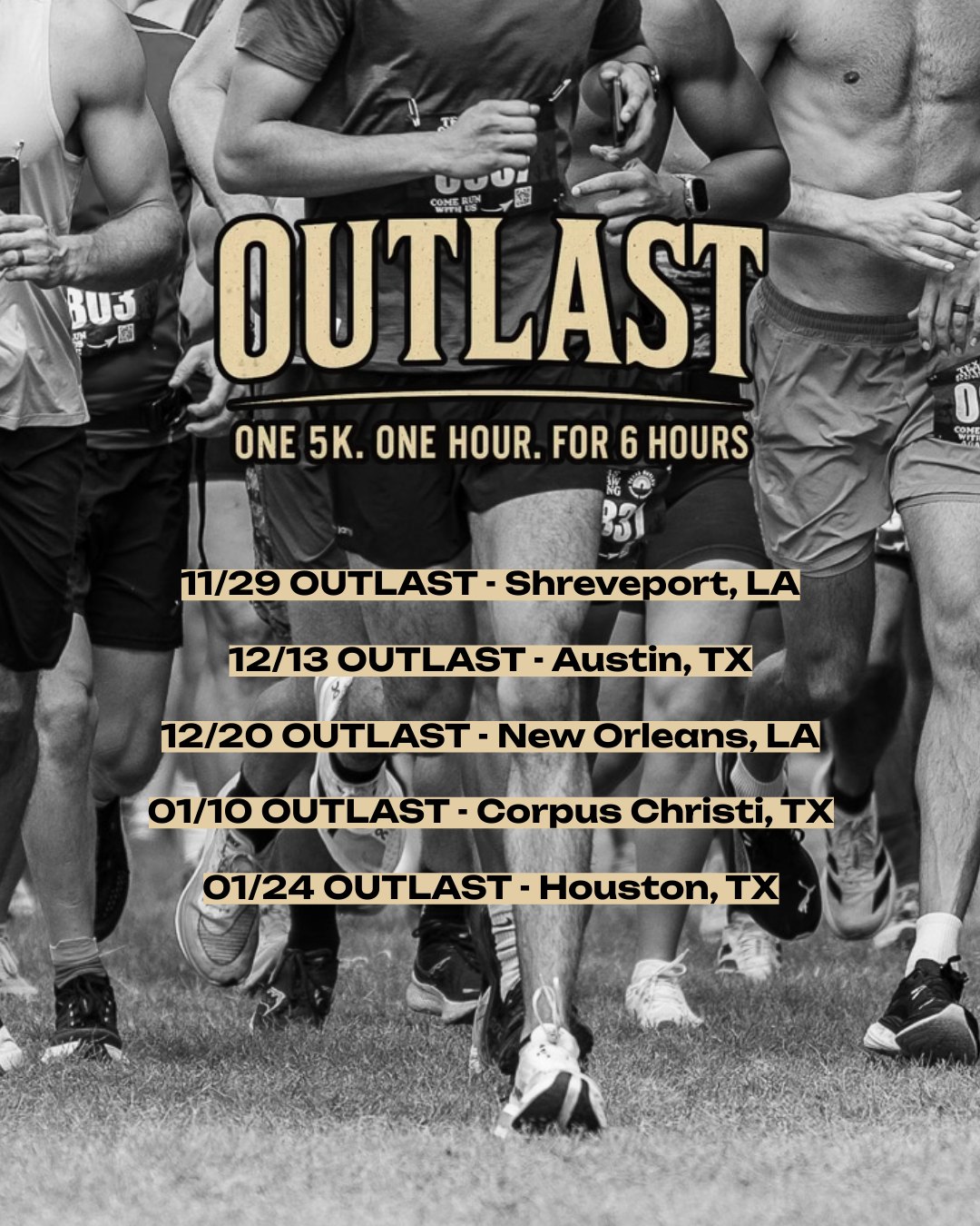 Texas - Outlast is PACKED this holiday season🔥 One 5K. One Hour. For 6 ...