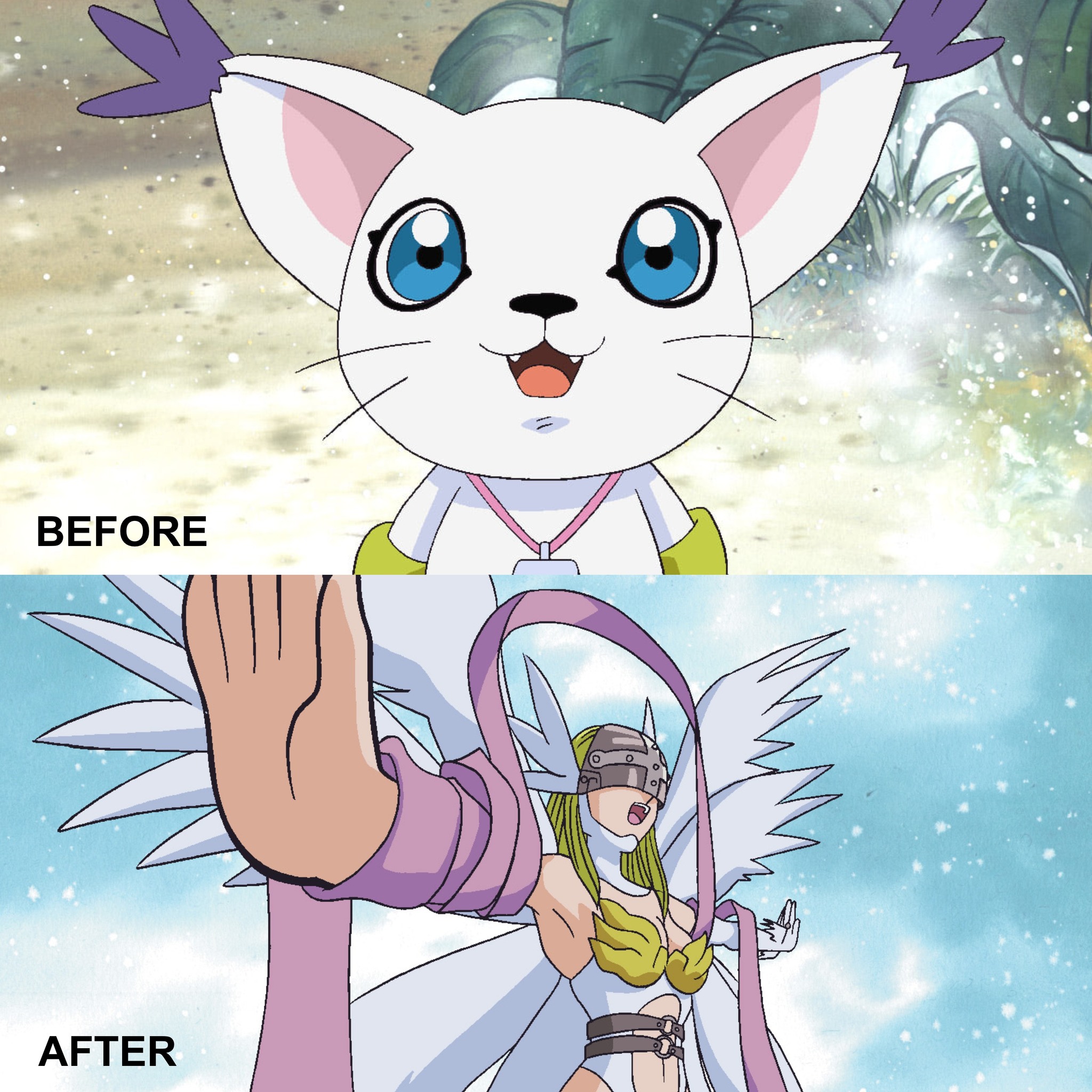 Digimon - When your cat decides she's independent now: | Facebook
