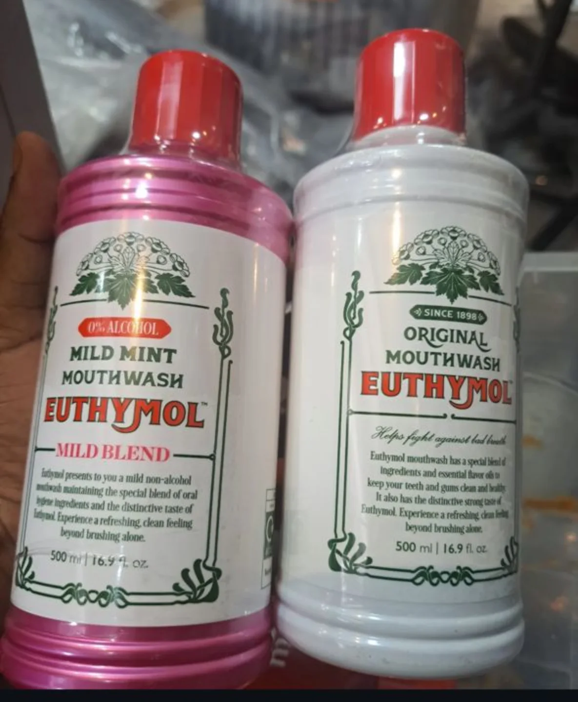 Bain De Bouche Euthymol Original 500 Ml - Sans Fluor, Neuf En Emballage