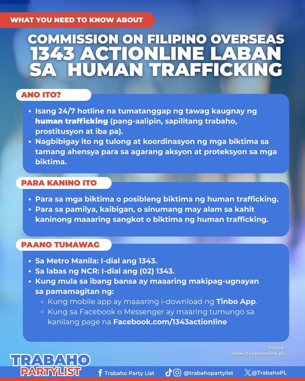 Ka-TRABAHO, protektado ka laban sa... - TRABAHO Party-List | Facebook