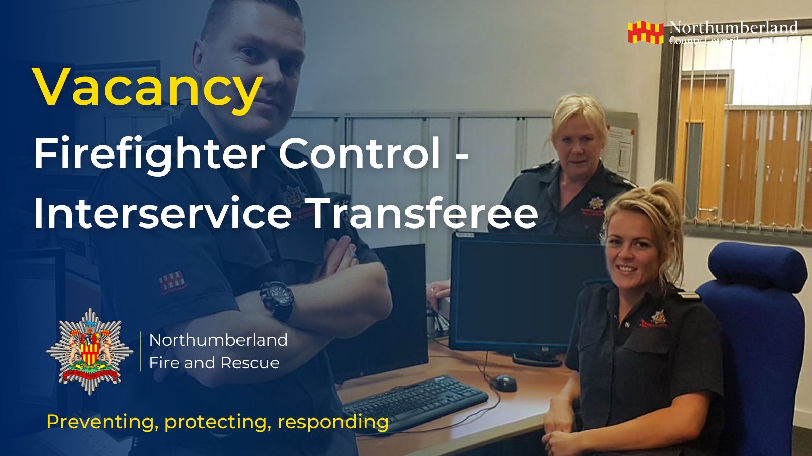 Northumberland - 🚨 WE’RE HIRING! 🚨 📢 Firefighter (Control) Interservice ...