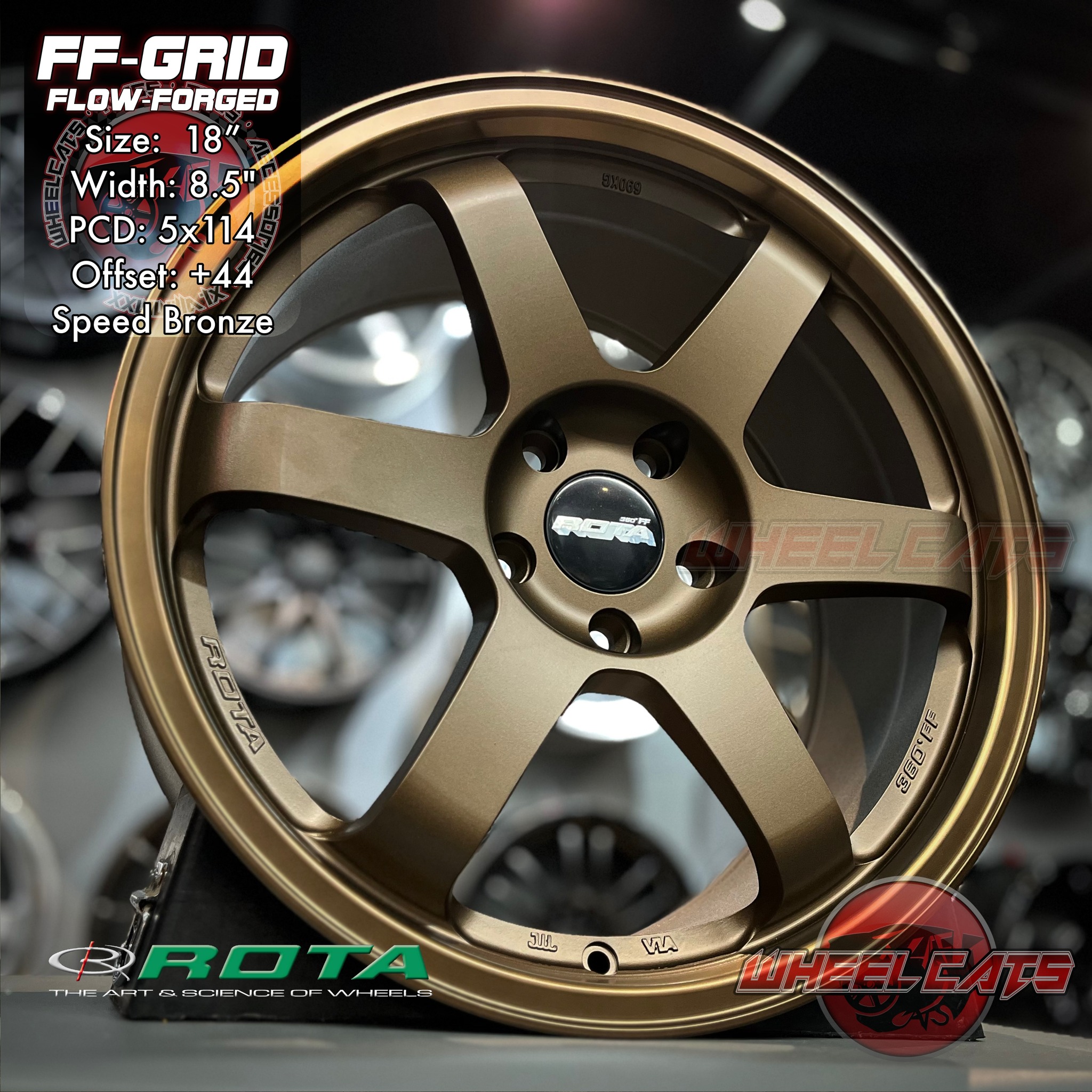 WheelCats - ROTA FF-GRID (flow-forged) 18x8.5 5x114 in speed bronze 🔥🔥🔥 ...