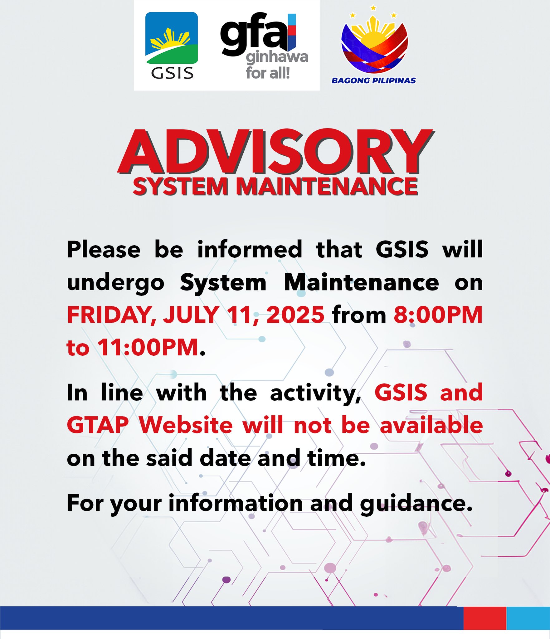 Government - Attention to our Members and Pensioners 📣 GSIS will ...