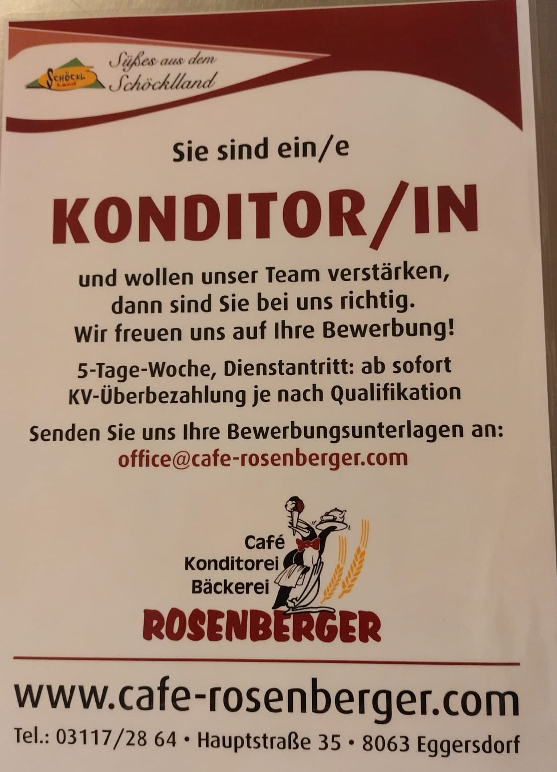 Cafe Konditorei Rosenberger | Eggersdorf bei Graz