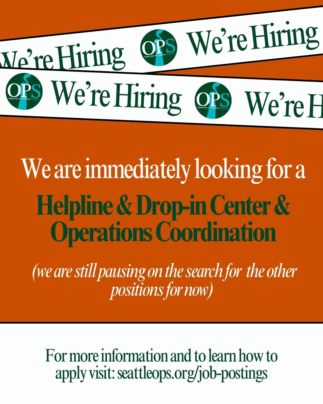 The Organization - OPS is currently seeking an Operations & Drop-In ...