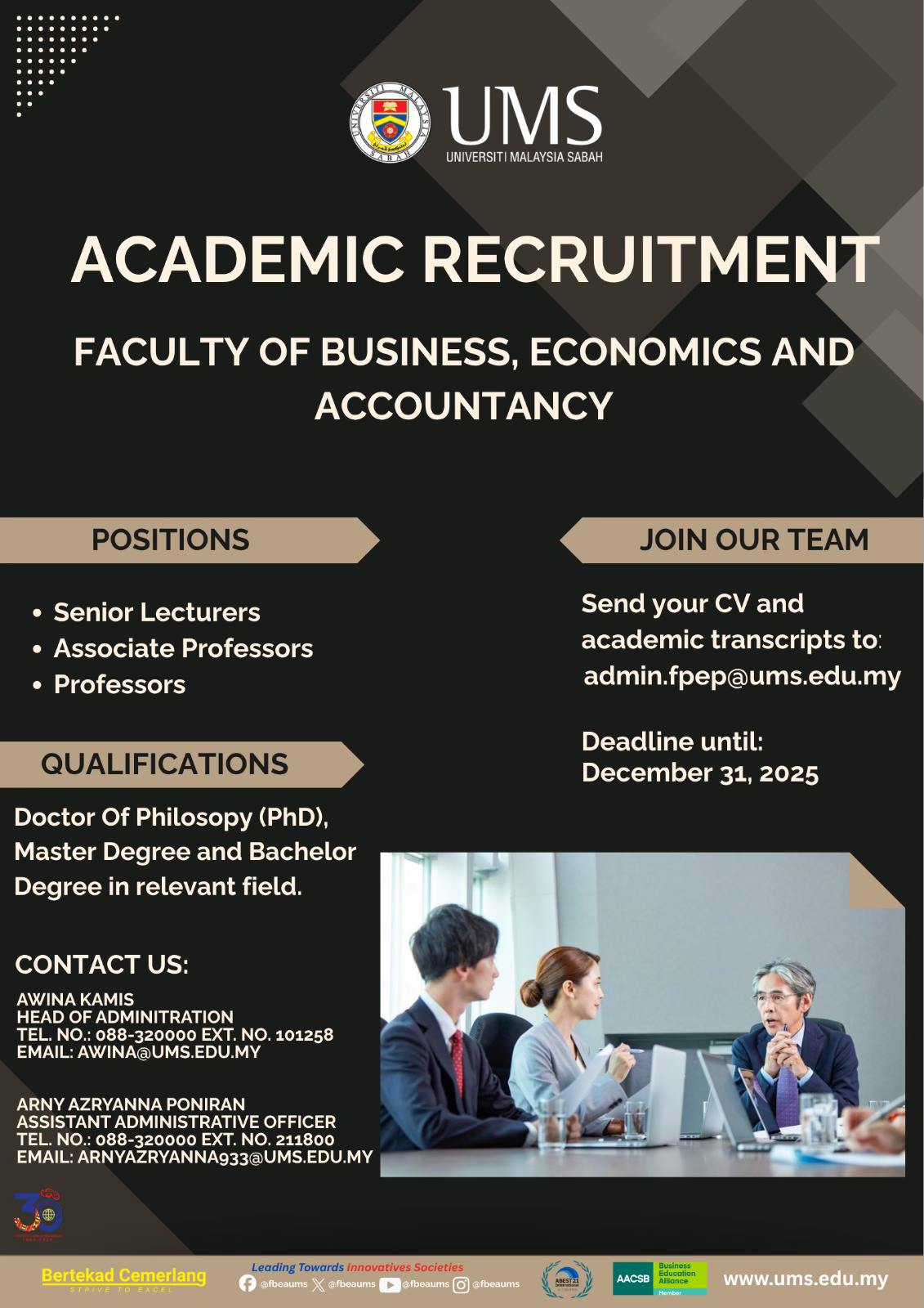 Dr.... - Faculty of Business, Economics & Accountancy UMS | Facebook