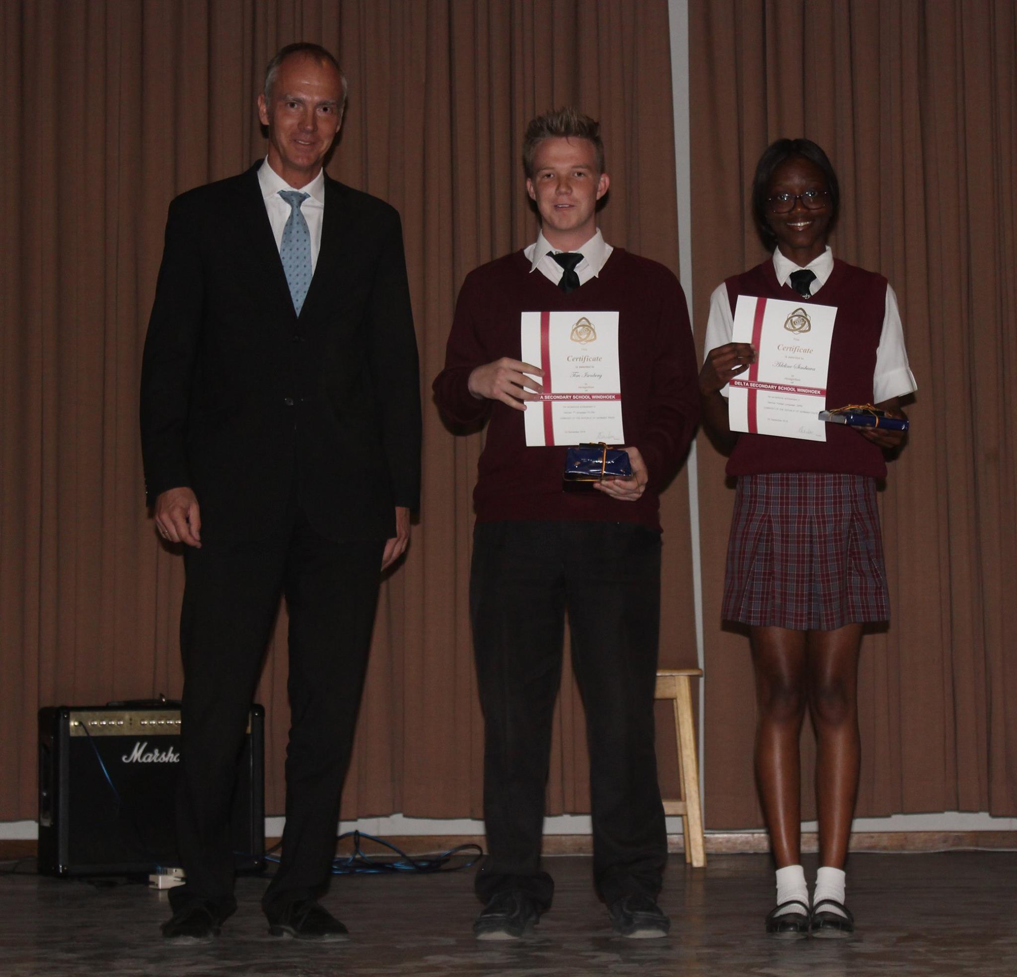 German - Prize giving ceremony at the Delta Secondary School in ...