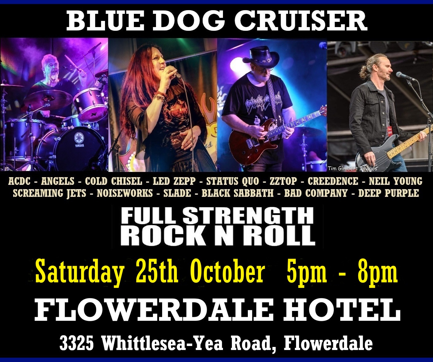 Blue Dog Cruiser @ The Flowerdale Hotel: Saturday 25th Oct: 5pm - 8pm.