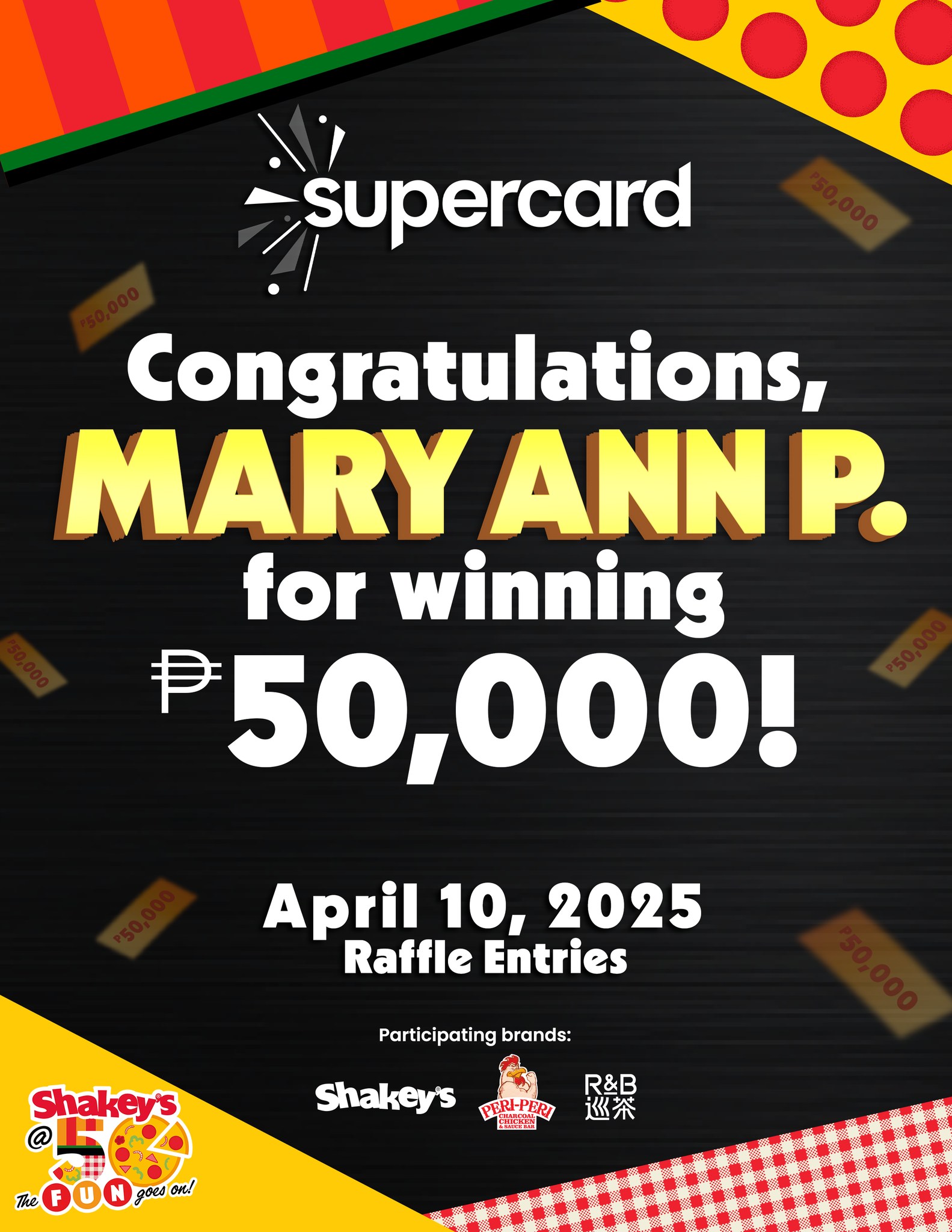 🎉 WINNER 17 OF 50 ANNOUNCEMENT! 🎉... - Shakey's Philippines | Facebook