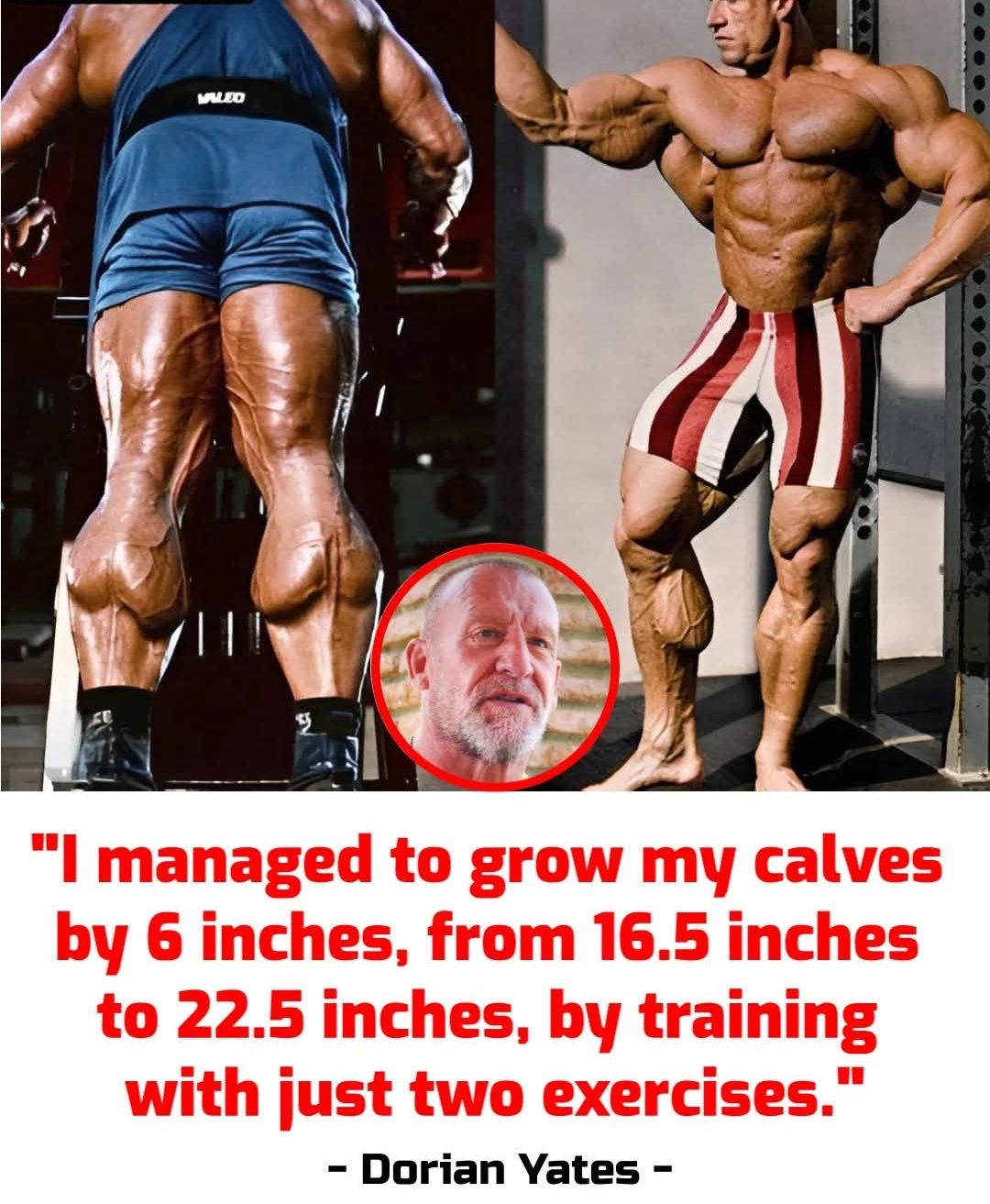 Roger Stewart is known for his legs and incredibly developed calves.